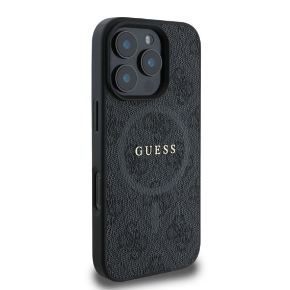 Etui GUESS do iPhone 16 Pro, 4G Ring Classic Logo, czarne