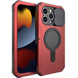 Etui do iPhone 15 Pro Max, DefenderMag, czerwone
