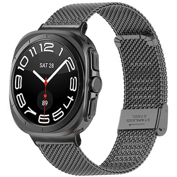 Pasek Bransoleta Milanese do Samsung Galaxy Watch Ultra 47mm (2025 / 2024), Czarny
