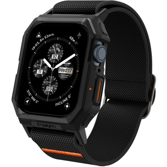 Pasek z etui Spigen do Apple Watch 4/5/6/7/8/9/SE 44/45mm, Lite Fit Pro, Czarny