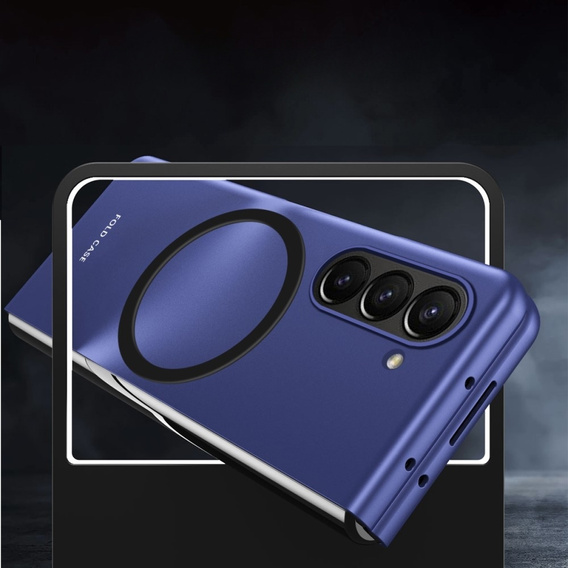 Etui Skin-touch do Samsung Galaxy Z Fold5 5G, MagSafe, niebieskie