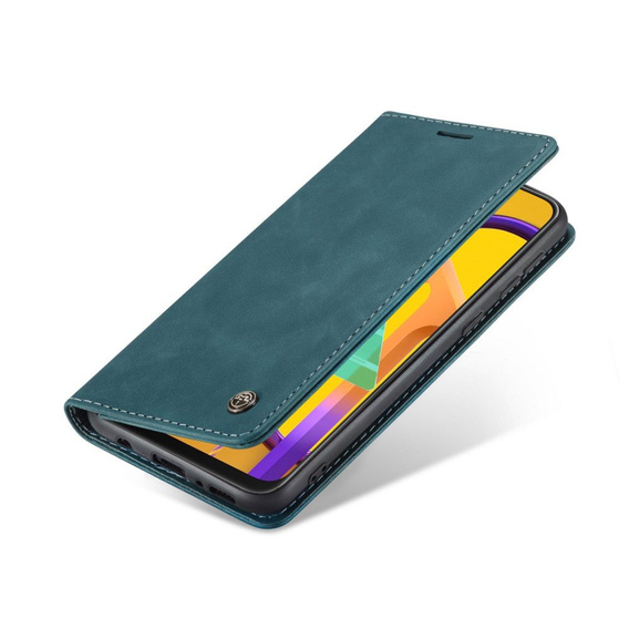 Etui CASEME do Samsung Galaxy M21, Leather Wallet Case, niebieskie