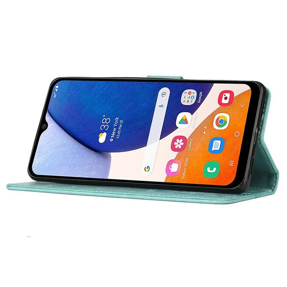 Etui z klapką do Samsung Galaxy A55 5G, Butterfly, jasno niebieskie