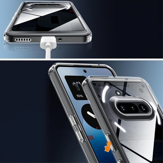 Etui do Nothing Phone 3a, Fusion Hybrid, przezroczyste