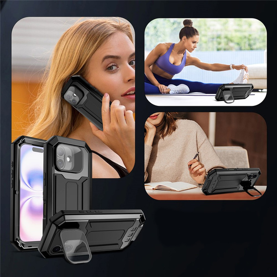 Etui pancerne do iPhone 17, R-JUST, czarne