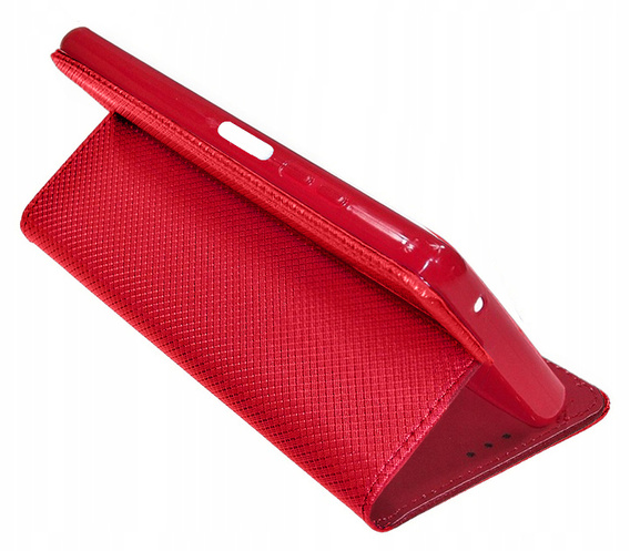 Etui z klapką do Samsung Galaxy A17 5G, Smart Magnetic, czerwone