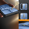 Etui do Samsung Galaxy S24 Ultra, Tongate MECH Series Clip, niebieskie