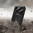 Etui do iPhone 13 Pro, Armor Kickstand, pancerne, z podstawką, czarne