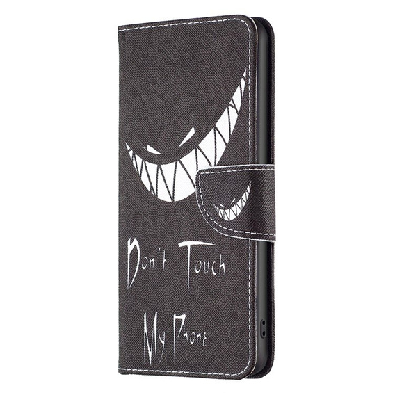 Etui z klapką do Xiaomi Redmi 13C / Poco C65, Wallet, Don't Touch My Phone czarne