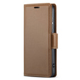 Etui do Samsung Galaxy A55, ERBORD Glossy Litchi, portfel z klapką, brązowe