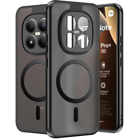 Etui do Xiaomi Redmi Note 15 Pro Plus 5G, do MagSafe, ERBORD Matt Case, czarny