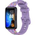 Pasek Silikonowy do Huawei Band 8 / Huawei Band 9, Fioletowy / Wielokolorowy