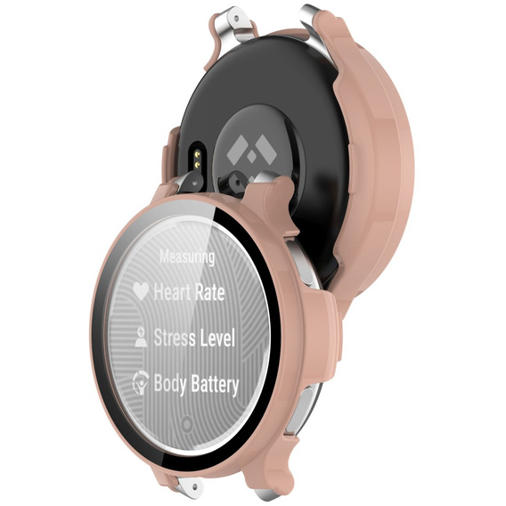 2w1 Etui + Szkło Hartowane do Garmin Lily 2 Active, Różowe