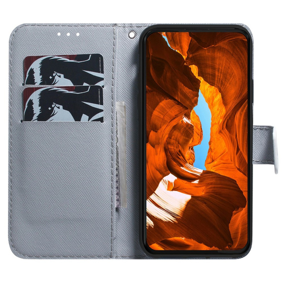 Etui portfelowe do Honor 400 Lite - kwiaty moreli
