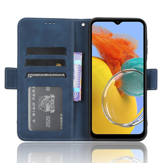 Etui z klapką do Samsung Galaxy M34, Card Slot, niebieskie