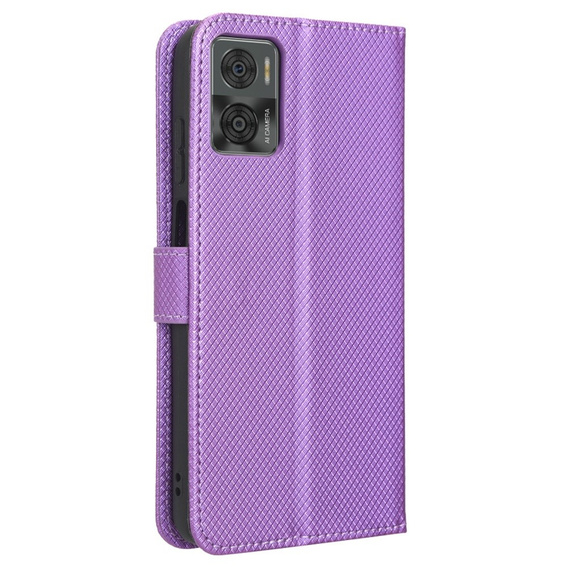 Etui z klapką do Motorola Moto E22 / E22i, Wallet Smart Magnet, fioletowe