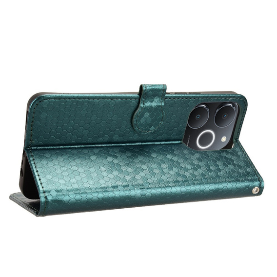 Etui z klapką do Realme Note 70T 4G, Wallet Rhombus, zielone