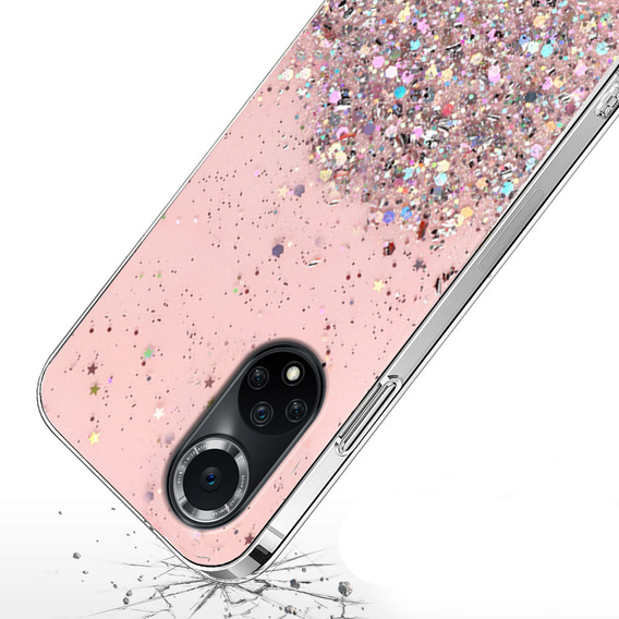 Etui do Huawei Nova 9, Glittery, różowe