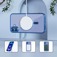 Etui do iPhone 16 Plus, Electro MagSafe, niebieskie + Szkło na ekran