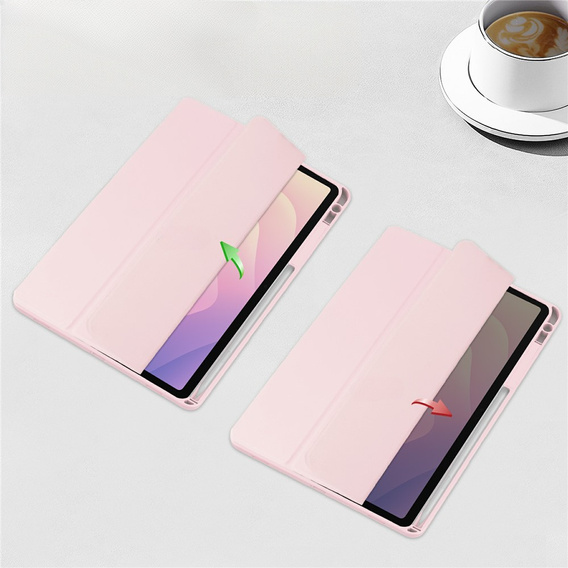 Etui do Samsung Galaxy Tab S11, Smartcase Hybrid, z miejscem na rysik, różowe