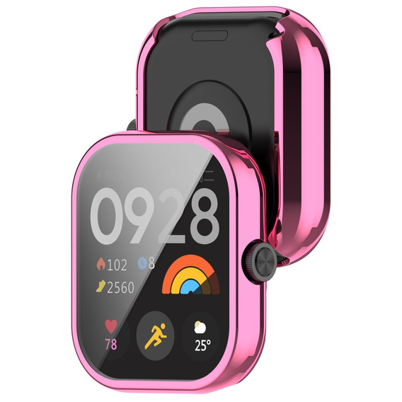 2w1 Etui z Osłoną na ekran do Xiaomi Redmi Watch 4, Różowe