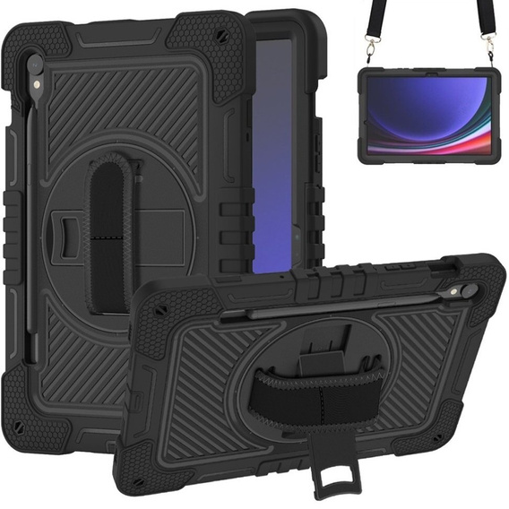 Etui do Samsung Galaxy Tab S9, Pancerne Ochronne, Czarne