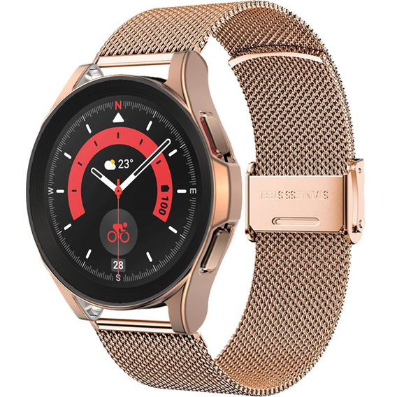 Bransoleta + Etui do Samsung Galaxy Watch 5 Pro 45mm, Różowe złoto