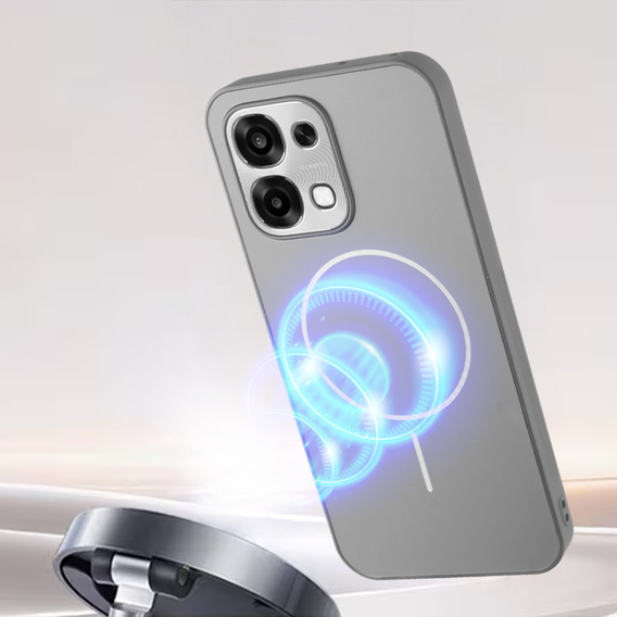 Etui ochronne do Oppo A6 Pro 5G, do MagSafe, tytanowe szare