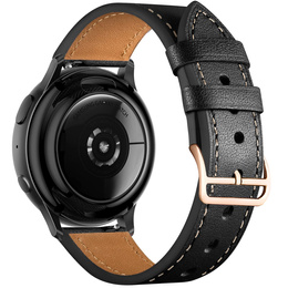 Pasek Skórzany Uniwersalny 20mm, ze złotą klamrą, Czarny