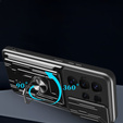Etui z podstawką i osłoną aparatu do Samsung Galaxy S25 Ultra – czarne