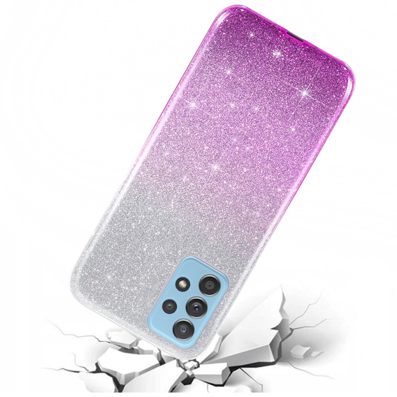 Etui Glitter Case do Samsung Galaxy A13 4G, Silver/Purple