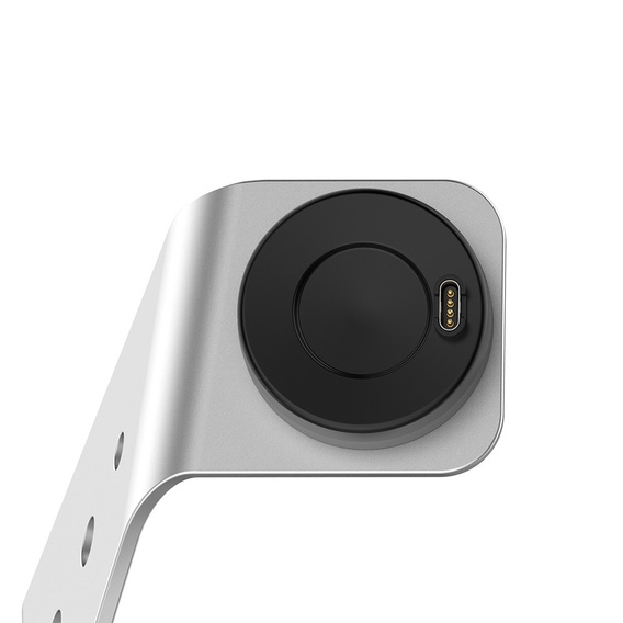Aluminiowa Stacja Dokująca z kablem USB do zegarków Garmin, Srebrna