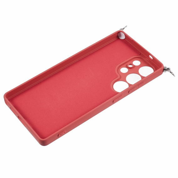 Etui do Samsung Galaxy S25 Ultra, na ramię ze smyczą – pomarańczowe