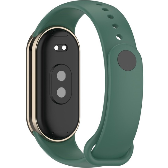Pasek Silikonowy do Xiaomi Smart Band 10 / 9 / 8, Ciemny Zielony