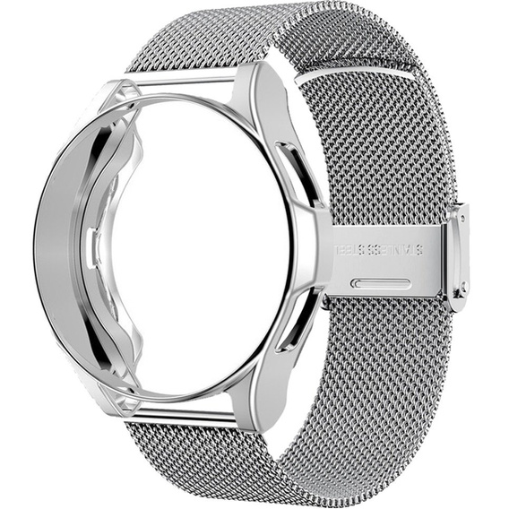 Bransoleta + Etui do Samsung Galaxy Watch 4 Classic 46mm, Srebrny