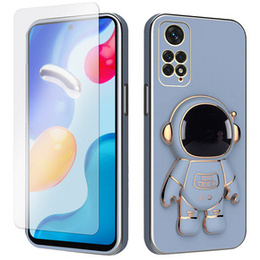 Zestaw Etui Electro do Xiaomi Redmi Note 11/11s, Astronauta, Niebieskie + szkło