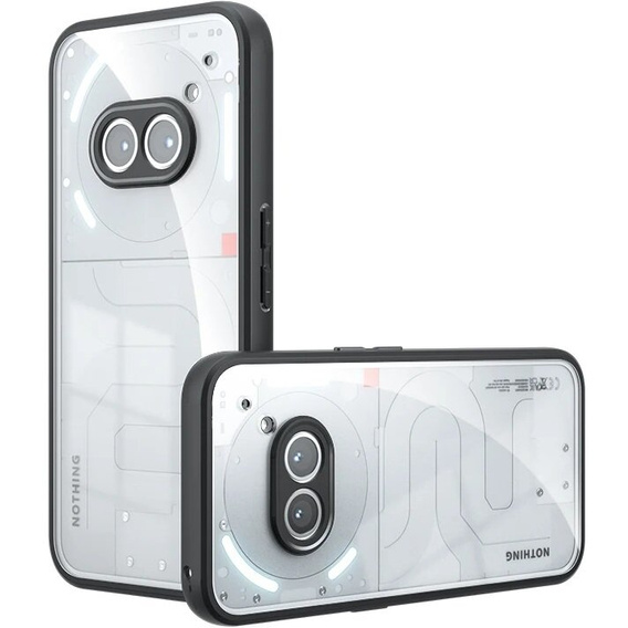 Etui do Nothing Phone 2a / 2a Plus, Fusion Hybrid, z ochroną aparatu, przezroczyste / czarne