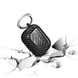 Etui do AirPods Pro 3 z fakturą włókna węglowego, z karabińczykiem - czarne