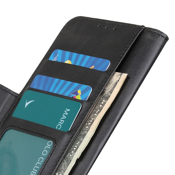 Etui z klapką do Motorola Moto E13, Wallet, czarne