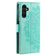 Etui z klapką do Samsung Galaxy A15, Mandala Flower, zielone + szkło 9H