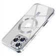 Etui do iPhone 16 Pro Max, Electro MagSafe, srebrne + Szkło na ekran
