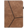 Etui do Samsung Galaxy Tab S10 Lite / S10 FE / S9 FE / S9, Classic, z miejscem na rysik, brązowe