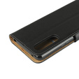 Etui z klapką do Sony Xperia 10 II, Case Genuine Leather, czarne