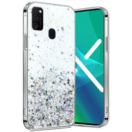 Etui do Samsung Galaxy M21, Glittery, przezroczyste