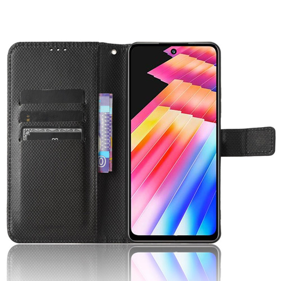 Etui z klapką do Infinix Hot 30i, Wallet Smart Magnet, czarne