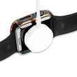 2w1 Etui + Szkło Hartowane do Apple Watch 4/5/6/SE 44mm, Zielone / Złote