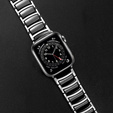 Bransoleta do Apple Watch 1/2/3/4/5/6/7/8/9/10/11/SE Ultra 1/2/3 42/44/45/46/49mm, Czarna / Srebrna