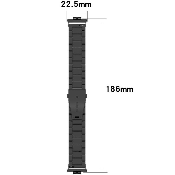Bransoleta pasek Stainless do Huawei Watch Fit - Czarny