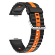 Pasek Silikonowy do Huawei Watch Fit 4 / 4 Pro / 3, Czarny / Pomarańczowy