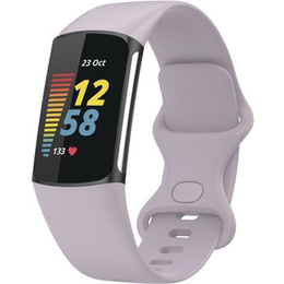 Pasek silikonowy do Fitbit Charge 5, Jasny Fiolet